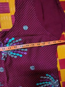 Maroon Kurta with Peacock Embroidery