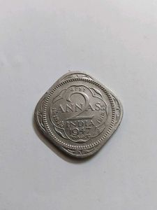 2 Anna Coin 1947 George VI