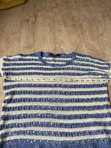 Blue &amp; White Striped Sweater