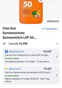 imported Cien Sun Lotion SPF 50