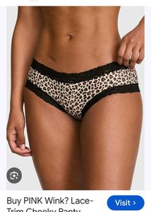 victoria's secret Leopard Print Lace Trim Panty