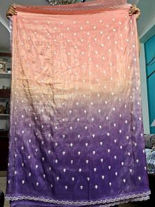 Stunning Ombre Saree with Embroidery and pearl