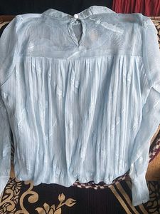 Sky Blue Organza Top