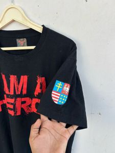 Black 'I AM A HERO' Graphic T-Shirt