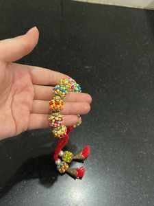 Colorful Beaded Bracelet with Tassels