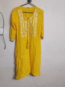 Yellow Embroidered Kurta sets