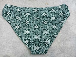 Green &amp; White🥰 Patterned Bikini Bottoms