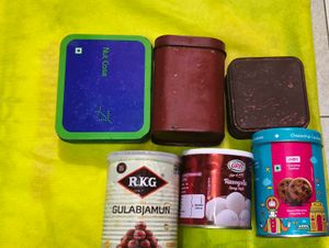 6 Tin Boxes
