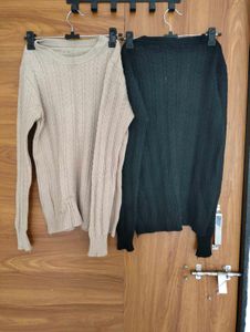 Cozy Cable Knit V-Neck Sweaters(combo offer 2)