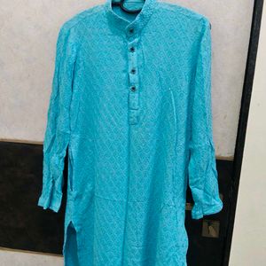 Men's Sky Blue Kurta