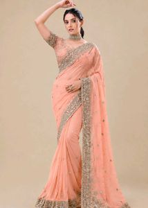 Designer Embellished Saree with blouse