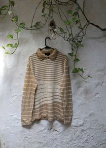 Striped Long Sleeve Polo Shirt