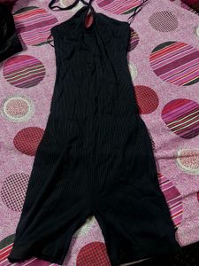 Sleek Black Halter Neck Jumpsuit