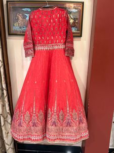 W for Wishful Red mughal Gown size S