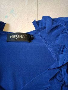 Royal Blue Ruffled Cocktail Dress