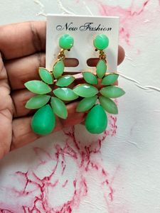 Elegant Green Drop Earrings