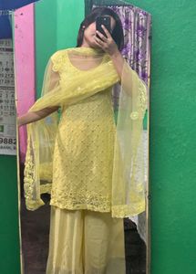 Beautiful Yellow Kurta Set with Dupatta 💛