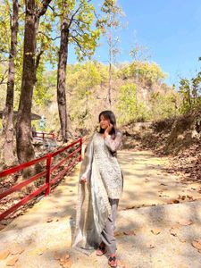 Elegant Grey Embroidered Kurta Set