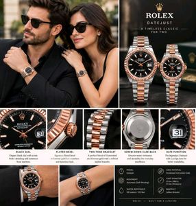 Rolex Datejust Two-Tone Watch Pair COUPLE WATCHES