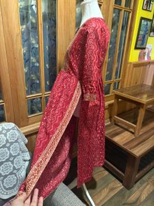 Elegant Red Kurta Set with Dupatta