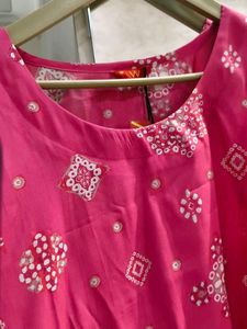 Vibrant Pink Printed Kurta
