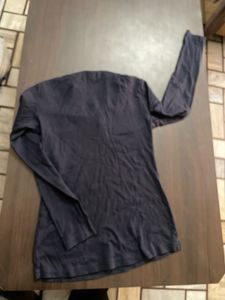 Navy Blue Long Sleeve Top
