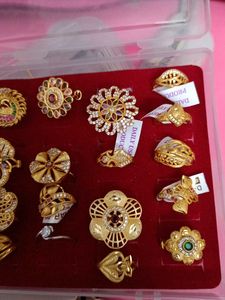 2 ring ka combo  Gold-Plated Jewellery Set