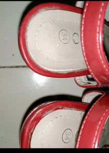 Red Copper heels sandals
