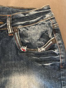 y2k jeans skirt thrifted
