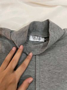 Grey Turtleneck sport Top