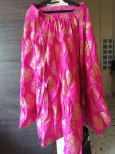 Pink &amp; Gold Ethnic Skirt