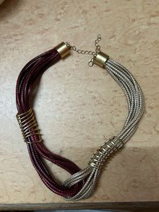 Stylish Two-Tone Statement Necklace