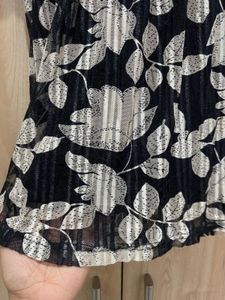 Elegant Black &amp; White Floral Top