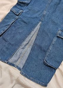 Cargo Denim Skirt