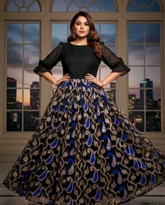 Black & Blue Ethnic Gown 💙🖤