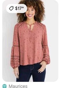 Branded Floral Print Balloon Sleeve Blouse
