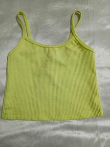 Lime Green Ribbed Tank Top