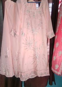 Elegant pink sharara set only one time worn