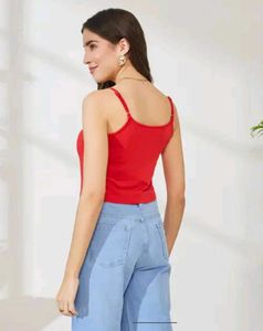 Shein Spaghetti Strap Typographic Chest Print Cami