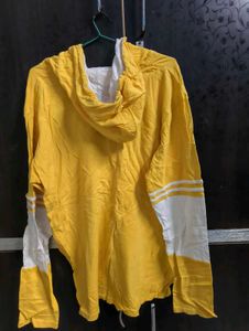 Bright Yellow Hoodie with Unique Cut-Outs