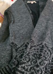 fusion Women Knitted Open-Front Shrug/ sweater