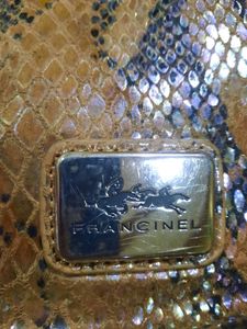 Stylish Snakeskin Print Handbag