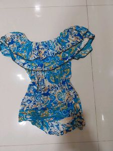 Off-Shoulder Floral Blouse