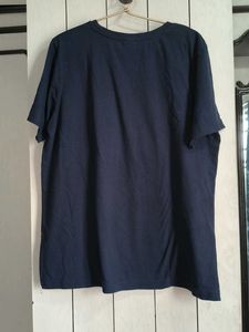 Navy Blue Graphic Print T-Shirt