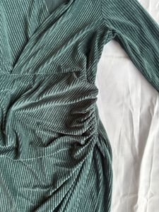 Elegant Ruched Wrap Dress
