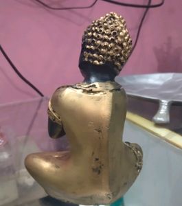 Beautiful Golden And Black Finish Buddha Statue