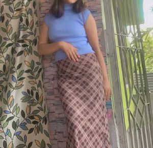Stylish Plaid Maxi Skirt