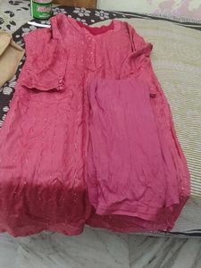 Pink Kurta Set with Pants
