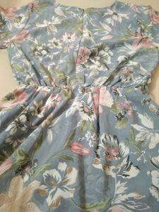 Pleated Floral Dress