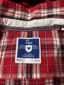 Red Plaid Casual Shirt